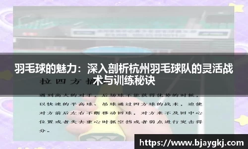 羽毛球的魅力：深入剖析杭州羽毛球队的灵活战术与训练秘诀
